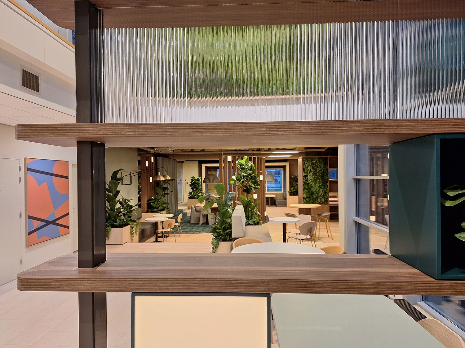 Open-plan office atrium at Bright Offices Amsterdam